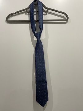 Krawat elegancki niebieski granatowy Willsoor