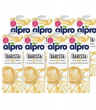 8 x Napój owsiany naturalny Alpro 1L + Gratis !