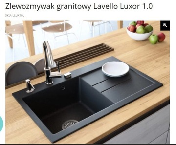 Zlewozmywak granitowy czarny Lavello Luxor 1.0