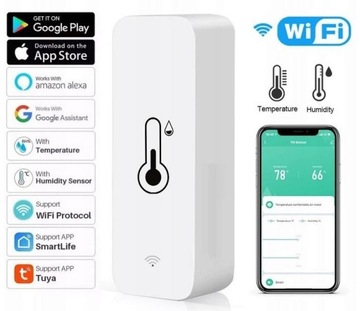 Termometr higrometr WIFI TUYA Smart czujnik TH01