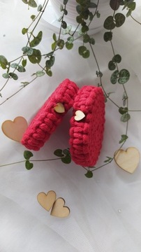 Makrama Podkładka pod kubek Walentynki handmade