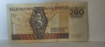 Banknot 200 zł 25 marca 1994 r. Seria DX