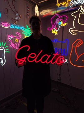 Gelato Neon LED Napisy Świetlne Lody