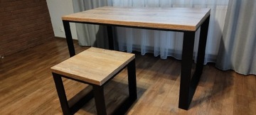 Stół + stolik kawowy loft industrial