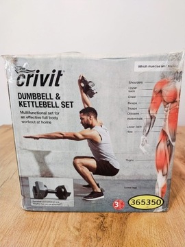 Zestaw Hantli Z Kettlebell Crivit 