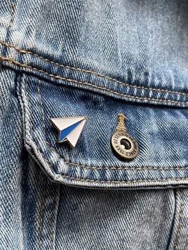 Pin przypinka broszka samolot vintage fashion