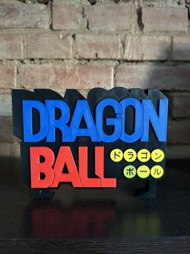 Dragon Ball, napis,figurka, wydruk 3D