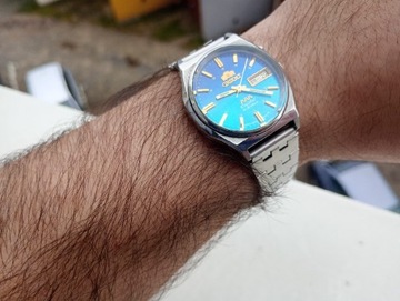 UNIKAT piękny błękit zegarek orient crystal japan