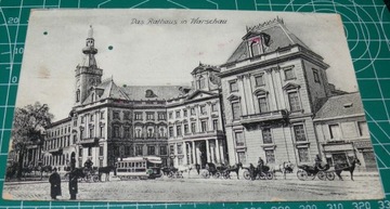 Warszawa  - pocztówka z 1917 roku Ratusz