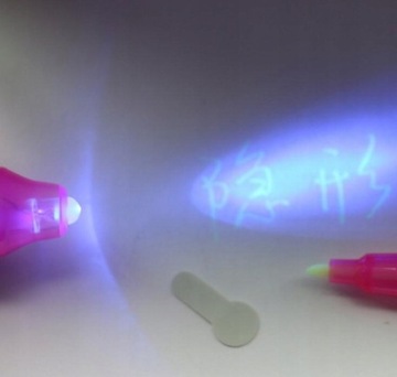  Pisak mazak niewidzialny UV z lampką UV uczeń