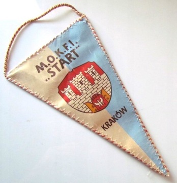 Proporczyk MOKFI Start Kraków herb Spartakiada1970