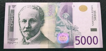 Serbia 5000 dinarów 2010 UNC