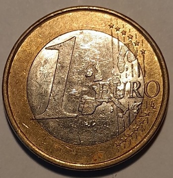 1 Euro z 2005 roku "J" (Hamburg) Niemcy z błędem 