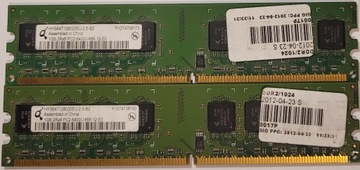 RAM 2GB (2x1GB) 800MHz DDR2 CL6 PC2-6400U