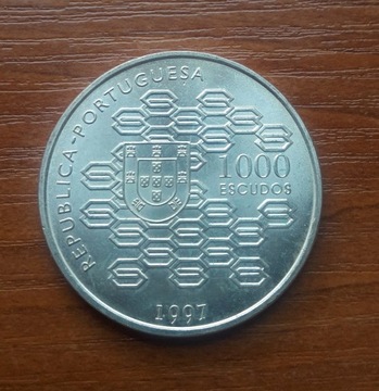 Moneta 1000 Escudos 1997 rok Portugalia