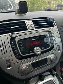 Radio fabryczne Sony z Kuga Mk1 10R, ramka, sterownik klimy, kosz, z kodem