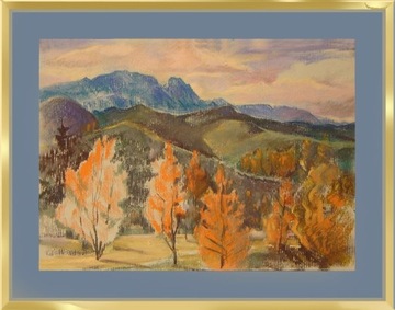 Pastel , Akwarela, "Tatry, Giewont "