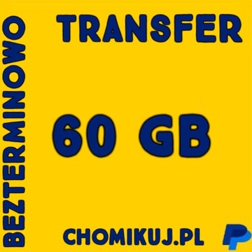 Transfer 60 GB na chomikuj Bezterminowo