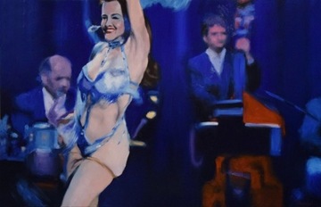 "Blue Velvet" obraz olejny - Kamila Ossowska