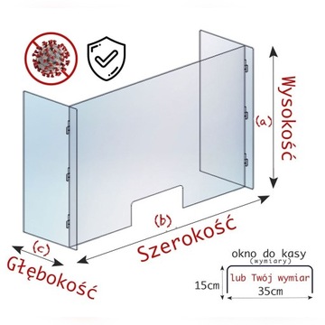 SZYBA OCHRONNA do SKLEPU, APTEK, BANKÓW