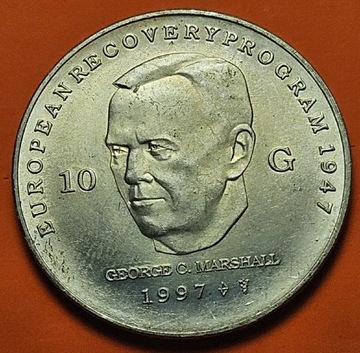10 Guldenów 1997  George Catlett Marshall  - Srebro 
