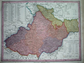 1856 MAPA ŚLĄSK Bielsko-Biała Cieszyn Skoczów Nysa