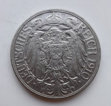 NIEMCY 25 Pfennig 1910  A