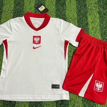 Koszulka Polska reprezentacji + spodenki wersja dla dzieci EURO 2024