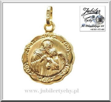 Złota zawieszka medalik Gold Au 585 Jubiler Tychy