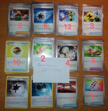 Pokemon TCG C/UC droższe zestaw 195 kart