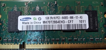 Samsung 1GB RAM 2Rx16 PC2-6400S-666-12-A3