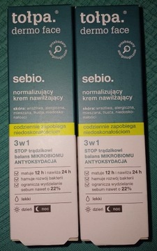 2 x Tołpa Sebio 40 ml krem nawilżający do twarzy