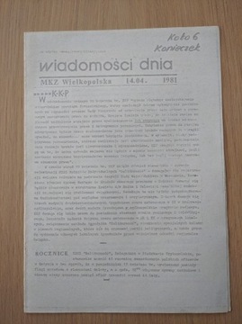  Wiadomości Dnia 17, 14,8,9.04.1981