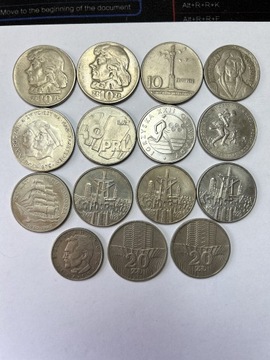 Zestaw ciekawych monet PRL 15 sztuk