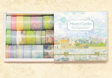 Taśma Washi Tape 20 sztuk Monet's Garden