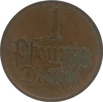 Wolne Miasto Gdańsk 1 pfennig 1929, KM#140