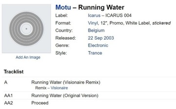 Motu - Running Water (Visionaire Remix)