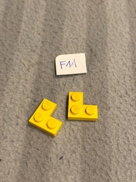 2 x Lego płytka łamana narożnik 1x2 2x1 żółty