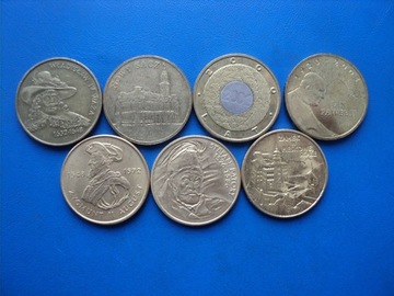 7 sztuk monet 2 zł - Polska