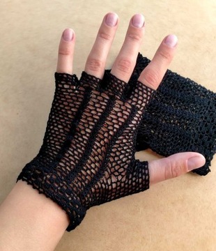 Czarne rękawiczki mitenki unisex r. M