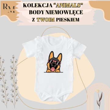 BODY niemowlęce - Personalizowane "ANIMALS"