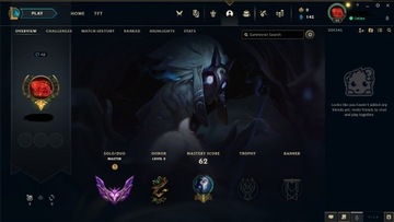 League of Legends konto EUW Master 1LP super MMRY 