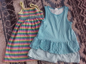 2 sukieneczki na lato dla dziewczynki 98-104