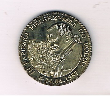 medal J.PII MODLITWA PRZY GROBIE POPIEUSZKI II 83r