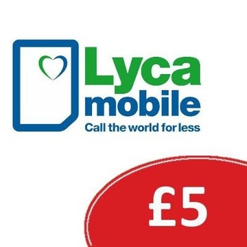 Doładowanie Lyca Mobile 5 GBP kod Anglia UK