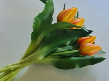 Tulipany Gumowe  jak Prawdziwe bukiet 7szt.