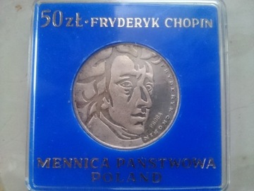 PRL 50 zł FRYDERYK CHOPIN 1972 PRÓBA SREBRO