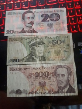 Banknoty 20 50 100 zl