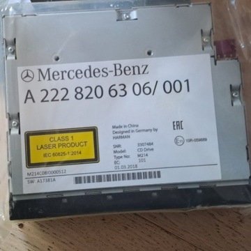 CD ROM, czytnik płyt CD Mercedes OEM A2228206306