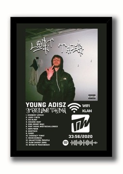 Plakat Young Adisz w ramce A4, papier kredowy.